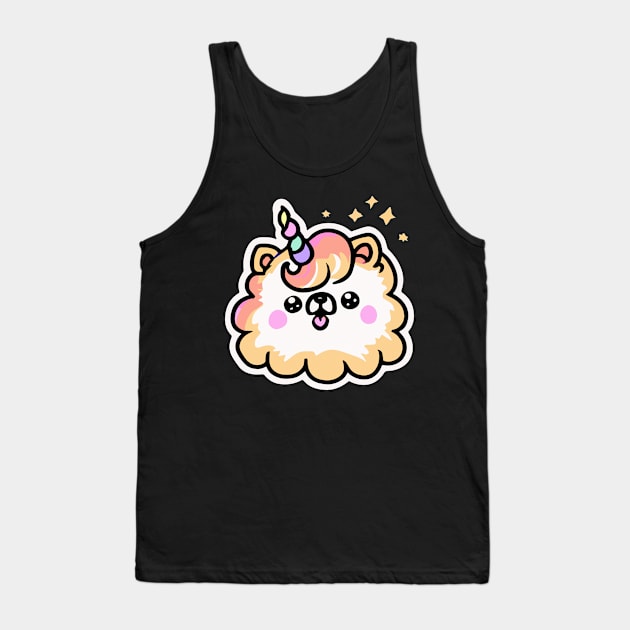 Unicorn Pomeranian Dog Dog Owner Retro Kids Funny Dog Tank Top by BetterManufaktur